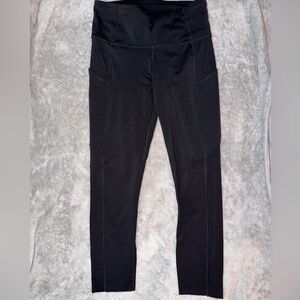 Lululemon Fast & Free High-Rise Crop II 23" Non-Reflective Leggings Size 6 Black